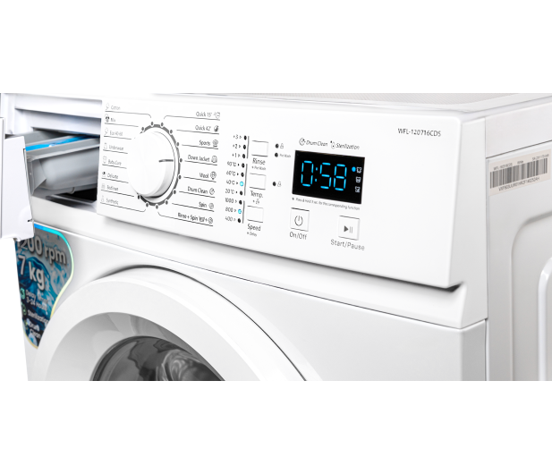 Pralka VIVAX WFL-120716CDS Slim 7kg 1200obr Drum Clean  - 1547006 - zdjęcie 3